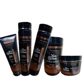 Kit Meus Cachos - Shampoo- Cond - Defrizante - Máscara 1kg - GRÁTIS 01 Máscara 350gr