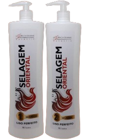 Kit Selagem Oriental - (Shampoo Anti Residuo 1 Lt  + Progressiva 1 Lt)