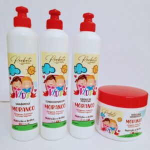 Kit Linha Kids Morango - Shampoo 300ml Cond. 300ml Creme d P. 300ml Máscara 500gr