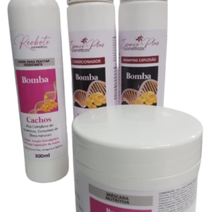 Kit Bomba - Shampoo 350ml / Cond 350ml / Creme d Pentear 300 gr / Máscara 500gr