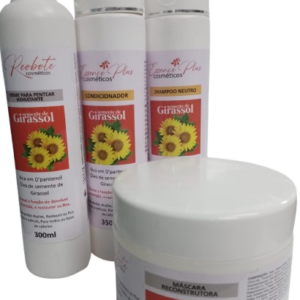 Kit Girassol  - Shampoo 350ml / Cond 350ml / Creme d Pentear 300ml / Máscara 500gr